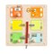 Flash Furniture Bright Beginnings Commercial Grade STEAM Wall Activity Board with Natural Finish and Multicolor Accents, Locks and Buckles MK-ME12531-GG - alternate 4